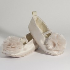 Champagne Satin Puff Toe Ballet Slipper 